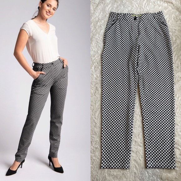 Betabrand Cat Print Catstooth Straight 